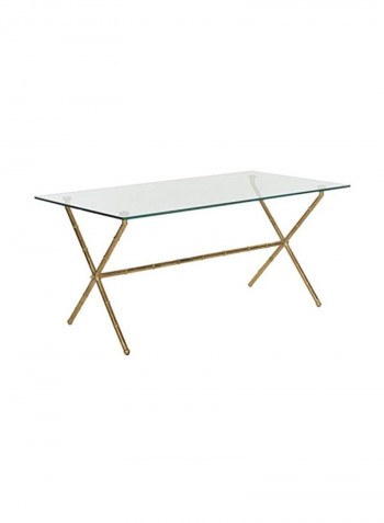 Home Collection Brogen End Table Clear/Gold