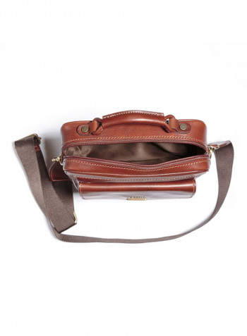Statesman Leather Crossbody Bag For Women Brown