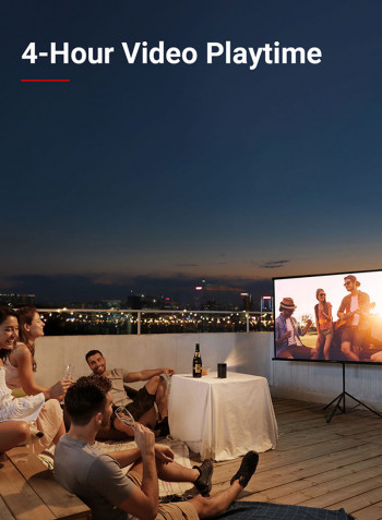 Apollo Wi-Fi Mini Projector 200 ANSI Lumen Portable Projector D2410V11 Black
