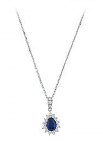 18 Karat Gold Sapphire And Quartz Necklace