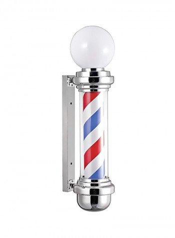 Barber Pole Silver/Red/White