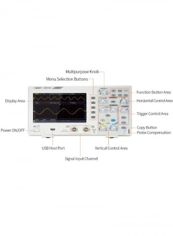 Dual Channel Digital Cathode Ray Oscilloscope White