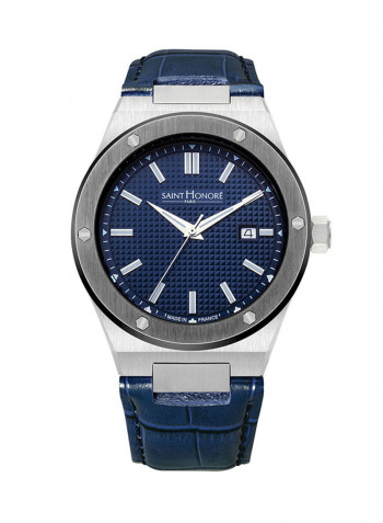 Men's Leather Analog Wrist Watch H SH NH866025 17DFIN