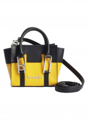 Hellen Colourblock Shoulder Bag With Detachable Strap Yellow/Black