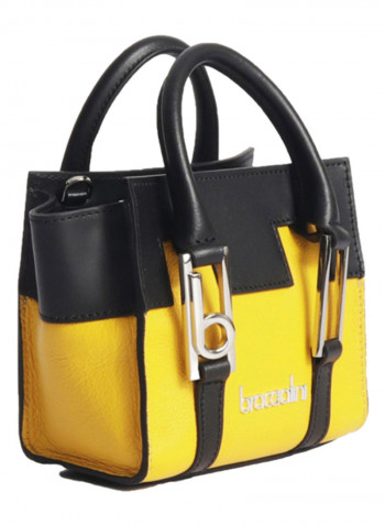 Hellen Colourblock Shoulder Bag With Detachable Strap Yellow/Black