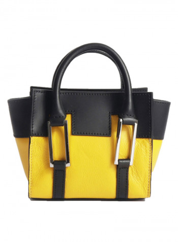 Hellen Colourblock Shoulder Bag With Detachable Strap Yellow/Black