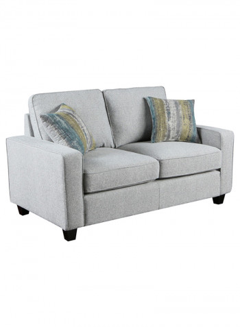 Simmons 2-Seater Sofa With 2-Scatter Cushions Grey 88x156cm