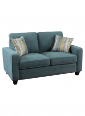 Simmons 2-Seater Textured Sofa With 2-Cushions Green 88x156cm
