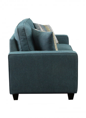 Simmons 2-Seater Textured Sofa With 2-Cushions Green 88x156cm