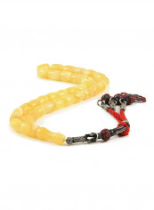 Butterscotch Amber Prayer Beads with Sterling Silver Components