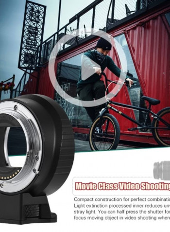 EF-NEX IV High Speed Electric Lens Mount Adapter Ring Black/Silver