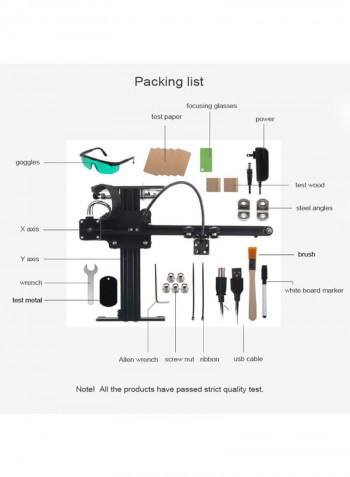 Mini Desktop Laser Engraving Machine Black 43centimeter