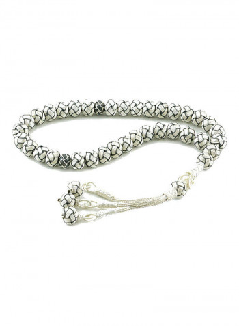 Knitted Silver Prayer Beads