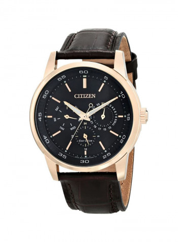 Men's Leather Analog Wrist Watch BU2013-08E