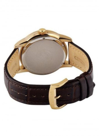Men's Leather Analog Wrist Watch BU2013-08E