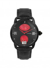 Men's Casual Leather Quartz Analog Wrist Watch 6606 GBLQ 13 E