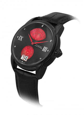 Men's Casual Leather Quartz Analog Wrist Watch 6606 GBLQ 13 E
