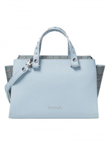 Asia Colourblock Pattern Shoulder Bag Blue/Grey