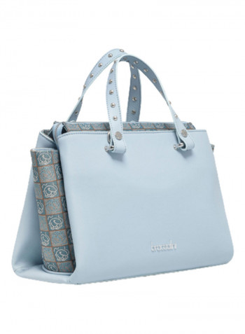 Asia Colourblock Pattern Shoulder Bag Blue/Grey