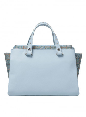 Asia Colourblock Pattern Shoulder Bag Blue/Grey