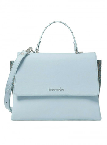 Asia Colourblock Pattern Shoulder Bag Blue/Grey