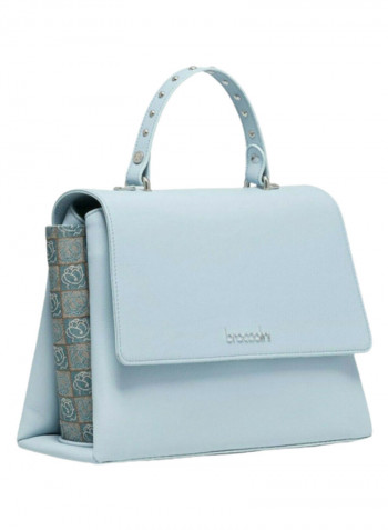 Asia Colourblock Pattern Shoulder Bag Blue/Grey