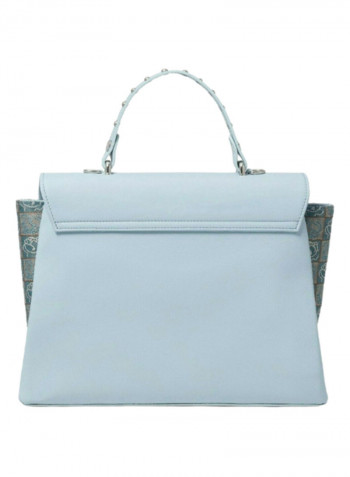 Asia Colourblock Pattern Shoulder Bag Blue/Grey