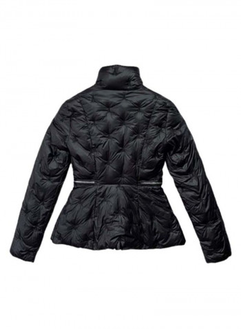 Quilted Finish Puffer Jacket Black