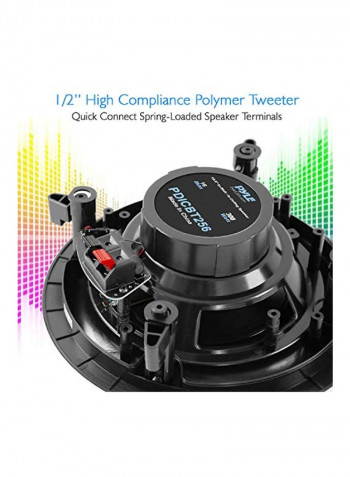 4-Piece 2-Way Speaker System PDICBT256 Black