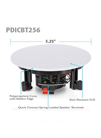 4-Piece 2-Way Speaker System PDICBT256 Black