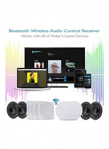 4-Piece 2-Way Speaker System PDICBT256 Black