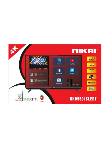55-Inch 4K UHD Smart TV UHD5501SLEDT Black