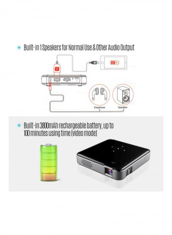 Mini Office Projector Black