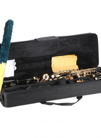 Ammoon Brass B Flat Straight Soprano Saxophone Woodwind Instrument