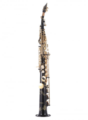 Ammoon Brass B Flat Straight Soprano Saxophone Woodwind Instrument