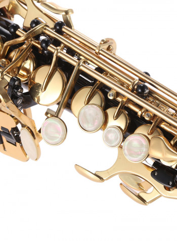 Ammoon Brass B Flat Straight Soprano Saxophone Woodwind Instrument