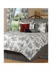 Comforter With Bedskirt Set White/Black King reviews Comforter With Bedskirt Set White/Black King