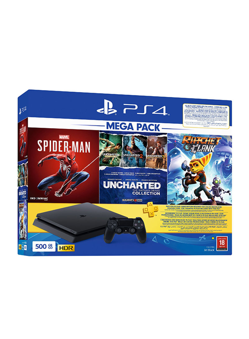 Playstation 4 500GB Console With 3 Games Mega Pack Bundle