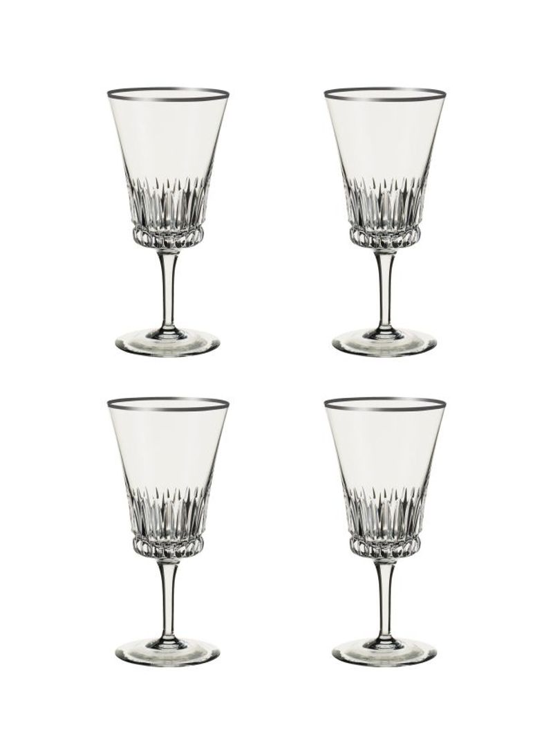 4-Piece Grand Royal Water Goblet Set Clear 390ml