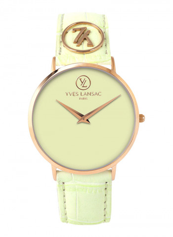 Women's Leather Analog Watch Y6501R-44
