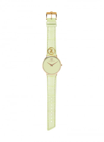Women's Leather Analog Watch Y6501R-44