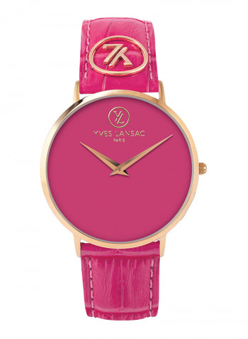 Women's Leather Analog Watch Y6501R-82