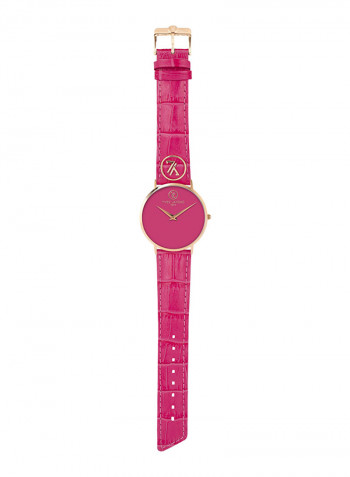 Women's Leather Analog Watch Y6501R-82