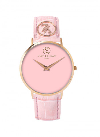 Women's Leather Analog Watch Y6501R-84