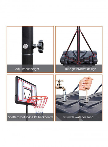 Adjustab Portable Basketball Hoop 96x32inch