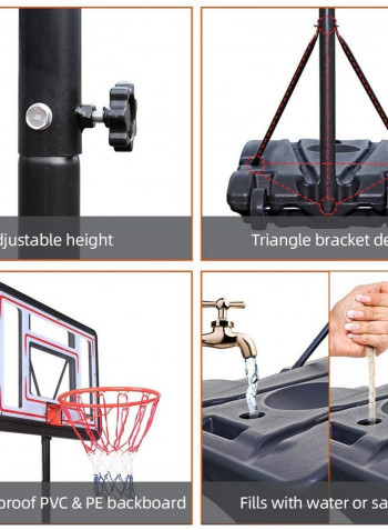 Adjustab Portable Basketball Hoop 96x32inch