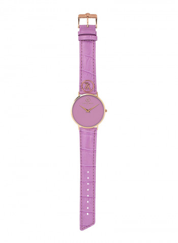Women's Leather Analog Watch Y6501R-04