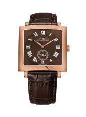 Men's Leather Analog Wrist Watch H SH CR823002 8MR
