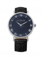 Men's Leather Analog Wrist Watch H SH TR826010 1DFR