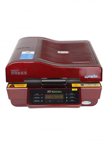 3D Vacuum Heat Press Machine Red/Black